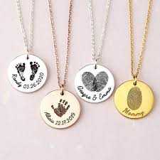Fingerprint Necklace Thumbprint Necklace Finger Print Etsy Fingerprint Necklace Printed Jewelry Thumbprint Necklace