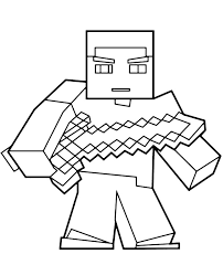 Large collection of minecraft coloring pages. Printable Minecraft Coloring Page Steve Topcoloringpages Net
