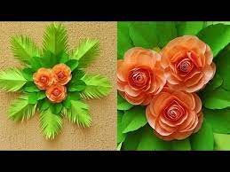 Diy Paper Flower Wall Hanging Easy Wall Decoration Idea Diy Gift Idea Paper Craft Youtube Paper Flowers Diy Paper Flower Wall Hanging Flower Wall