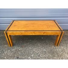 Italian Modern Birdseye Maple And Brass Coffee Table Chairish In 2020 Coffee Table Table Brass Coffee Table
