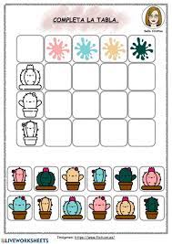 Tareas para niños preescolar infantil primaria inicial. Tabla Doble Entrada Ficha Interactiva Ejercicios De Estimulacion Cognitiva Figuras Geometricas Para Preescolar Actividades Para Ninos Preescolar