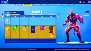 New Free Season 8 Battle Pass 100 Tiers Unlocked Fortnite Battle Royale Youtube