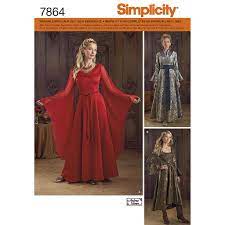 Il s'agit de pop couture. Patron Simplicity Deguisement Robe Renaissance 7864 1045