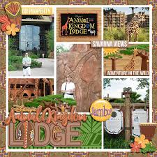 Checking In Animal Kingdom Lodge Kit Disney Scrapbooking Layouts Disney Scrapbook Animal Kingdom Disney