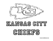 Coloring sheets of dolls, superheroes, cartoon characters. Kansas City Chiefs Coloring Page