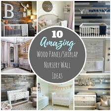 My parents have a room with wood paneling and they primed it first and then painted it a pale yellow color and left the grooves in it. 10 Amazing Wood Panel Ship Lap Nursery Ideas Alphadorable Custom Nursery Art And Decor