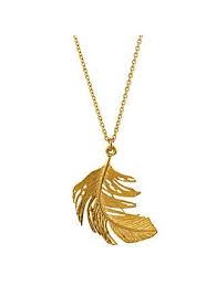 Alex Monroe Little Feather Necklace Gold Feather Necklaces Feather Pendant Gold Feather Necklace