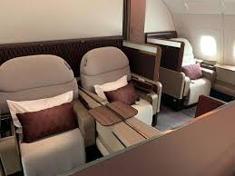 The seats aren't especially private (though there is a privacy partition that can be raised), but that's perfectly fine for a seven hour flight. Award Alarm Qatar Airways First Class Ab Frankfurt Frankfurtflyer De