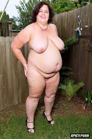 Image of small shrink boobs, an old fat woman naked with obese ssbbw belly  - spicy.porn