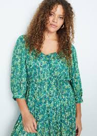 فستان مطبوع بأزهار المقاسات الكبيرة Violeta By Mango مصر In 2020 Curvy Dress Tunic Tops Dresses