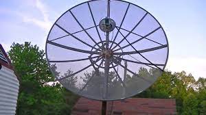 Satellite dishes are reflectors/concentrators/lenses for radio waves, they are generally made from metal or treated fibre glass. An Old Tv Satellite Dish From 1992 Youtube