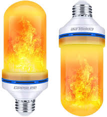 Cppslee Led Flame Effect Light Bulb 4 Modes Flame Lights Bulbs E26 Base Fire Light Bulbs With Gravity Sensor Christmas Decorations Flickering Light Bulb For Indoor And Outdoor 2 Pack Amazon Com