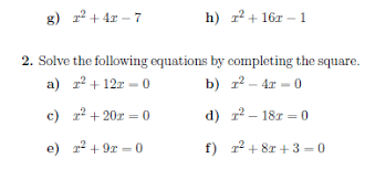 Factor the left side of the equation. Completing The Square And Solving Quadratic Equations By Completing The Square Worksheet With Solutions Solving Quadratic Equations Quadratics Completing The Square