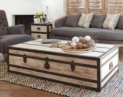 White Steamer Trunk Coffee Table Distressed Furniture Coffee Table Furniture
