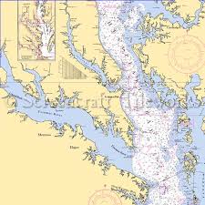 Maryland Potomac River Md Va Nautical Chart Decor