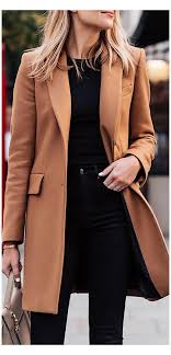 Auxo women trench coat long sleeve pea coat lapel open front long jacket overcoat outwear cardigan. Fashion Lapel Solid Color With Pocket Long Coat Jacket For Women Plus Size Off Business Casual Outfits Business Casual Outfits For Work Jackets For Women