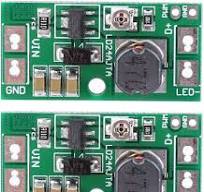 Jeanoko 2PCS LD24AJTA 2 PCS Adjustable LED Driver Board 20W DC6~25V LED PWM  Controller DC-DC Step-Down Constant Current Converter