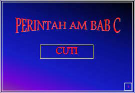 Nota2u on 5 december 2008. Perintah Am Bab C Cuti Ppt Download