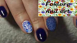 Folkowe Zdobienie Folklore Nail Art Youtube