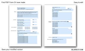 At novorésumé, all our cv templates are in pdf format for several reasons. First Pdf Form Cv Ever Made Blank Cv