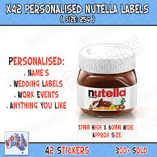 My nutella recipe is quick: X42 Nutella Personalised Nutella Labels Make Your Own Label 25g Ebay