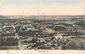 Riverside Ca Bird S Eye View 1907 Hand Colored Vintage Postcard Riverside Riverside California Birds Eye View
