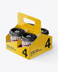 Matte Coffee Cup Holder W Matte Cups Mockup In Cup Bowl Mockups On Yellow Images Object Mockups Mockup Free Psd Packaging Mockup Free Psd Mockups Templates
