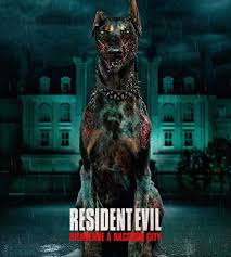 Cachorro zumbi em pôster francês de Resident Evil: Bem Vindo a Raccoon City! Vocês brincariam com este doguinho fofo? 😄🐶