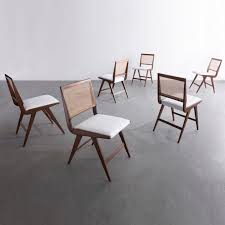 Set Of Six 6 Dining Chairs In Rosewood With Cane Back And Upholstered Seat By Martin Eisler For Form Dining Chairs Dining Chair Design Rosewood Dining Chairs