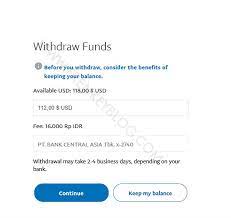 Jika jumlah penarikan saldo kurang dari rp 1.500.000 akan dikenakan biaya sebesar rp 16.000. Cara Withdraw Tarik Dana Paypal Ke Rekening Bank Bca