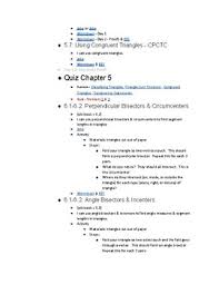 What time will the chicken come out of the oven? Big Ideas Math Geometry Unit 3 Triangles Differentiated Bundle