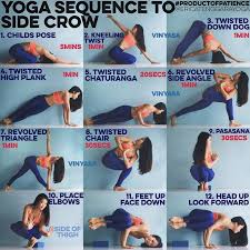 Yoga Sequence To Side Crow This Pose Requires Lots Of Twisting So Best To Do Haus Fitness Yoga Sequences Yoga Benefits How To Do Yoga