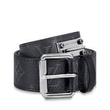Wie wäre es mit einem edlen gürtel von louis vuitton® für herren zu ihrem look? Signature Chain Gurtel 35 Mm Monogram Eclipse Canvas Accessoires Louis Vuitton