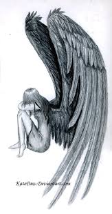 Fallen Angel By Katepaw Deviantart Com On Deviantart Risunok Angelskih Krylev Kartiny S Angelom Krylo Angela Tatuirovki