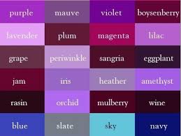 240 Color Names In English Just English