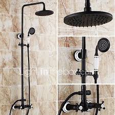 Antique Tub And Shower Rain Shower Handshower Included Ceramic Valve Three Holes Two Handles Three Holes Oil Rub Mit Bildern Badewanne Mit Dusche Duschsysteme Duscharmatur