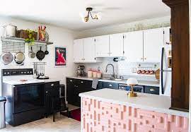 Most kitchen countertops in rental apartments are laminate. Rental Kitchen Before And After Hausmatter