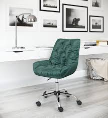 Extremely comfortable & cozy chair with cushioned seat and back. Zuo Modern Office Space Green Cozy Office Chair
