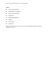 General Training Reading Sample Task Flow Chart Completion