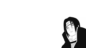 Itachi uchiha perched on a post. Itachi Black And White Hd Wallpaper Background Image 1920x1080