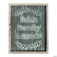 Faith, family and friends wall art is rated 3.9 out of 5 by 8. Faith Family Friends Sign Oriental Trading