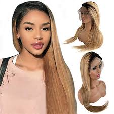 100% remy human hair wigs. Ombre Human Hair Wigs Dark Roots To Strawberry Blonde Pre Plucked Straight Lace Front Wigs For