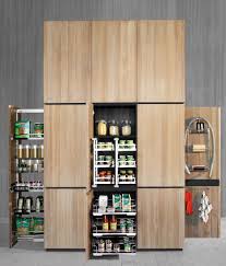Solid Wood High Cabinets With Oven Natural Skin Monoliti Minacciolo Solid Wood Kitchens Hidden Kitchen Kitchen Without Handles