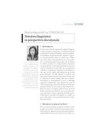 In cadrul unor structuri exclamative. Metafora LingvisticÄ In PerspectivÄ ElocuÅ£ionalÄ Maria Alexandrina Tomoiaga Academia Edu