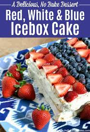 Just mix together fresh peaches and add a simple cobbler topping. Red White And Blue Icebox Cake Hello Little Home