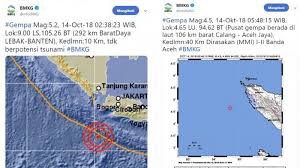 Gempa m 6,5 guncang enggano bengkulu, ini analisis bmkg. Info Gempa Hari Ini Lebak Banten Tak Terasa Meski Berkekuatan 5 2 Sr Ini Penjelasan Dari Pvmbg Tribun Jateng