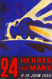 1955 24 Hours Le Mans France Automobile Race Car Advertisement Vintage Poster Vintage Racing Poster Auto Racing Posters Racing Posters