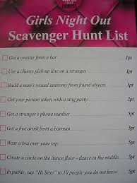 3 Pack Hen Night Girls Night Out Scavenger Hunt Game In 2020 Girls Night Party Girls Night Hen Night Ideas