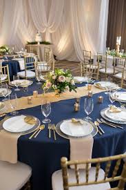 Pin By Audrey Leroux On Montanez Wedding May 2021 In 2020 Navy Blue And Gold Wedding Gold Wedding Theme Blue Themed Wedding