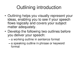 The specific purpose statement is written as a full infinitive phrase beginning with the words: Chapter 11 Outlining Your Speech Ppt Download